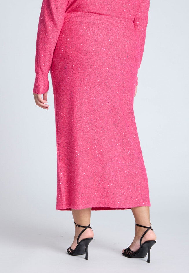 Sequin Sweater Skirt, CABARET PINK, alternate image number null