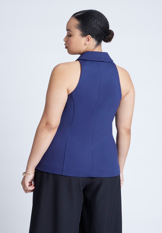 Halter Vest Top, MARITIME BLUE, on-hover image number null