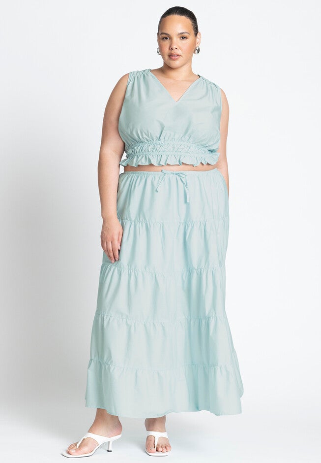 Shirred Top, STARLIGHT BLUE, alternate image number null