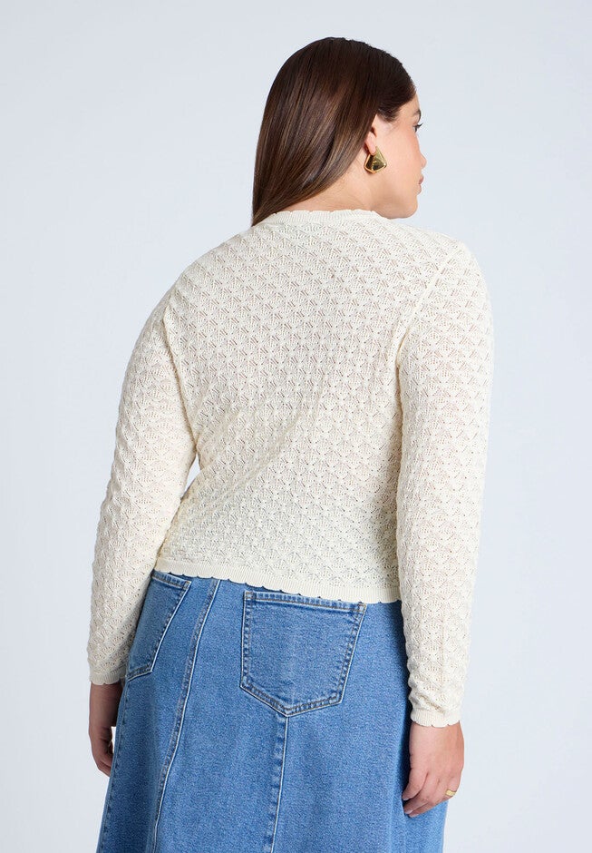 Crochet Sweater , SUGAR SWIZZLE, alternate image number null