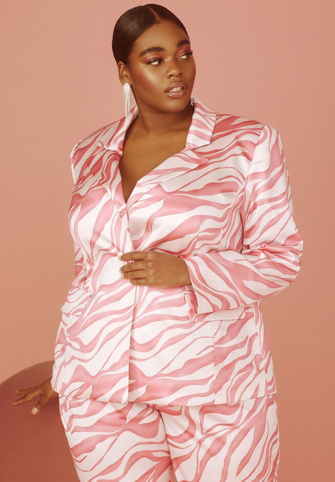 Zebra Print Blazer, , alternate image number null