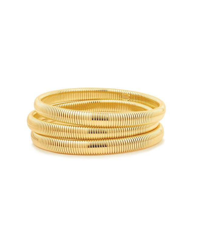 Mini Flex Snake Chain Bracelet Set- Gold, GOLD, hi-res image number 0