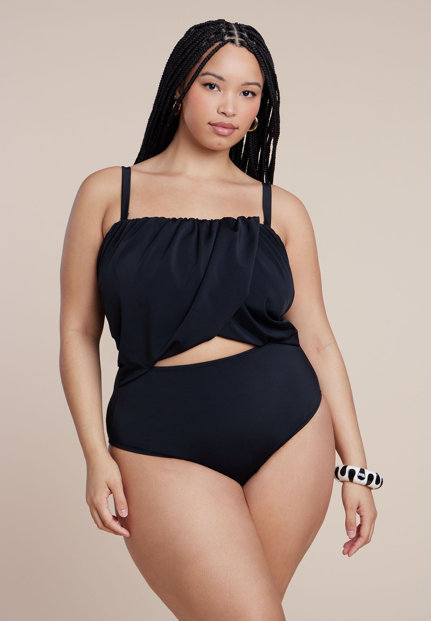 Crossover Strapless One Piece