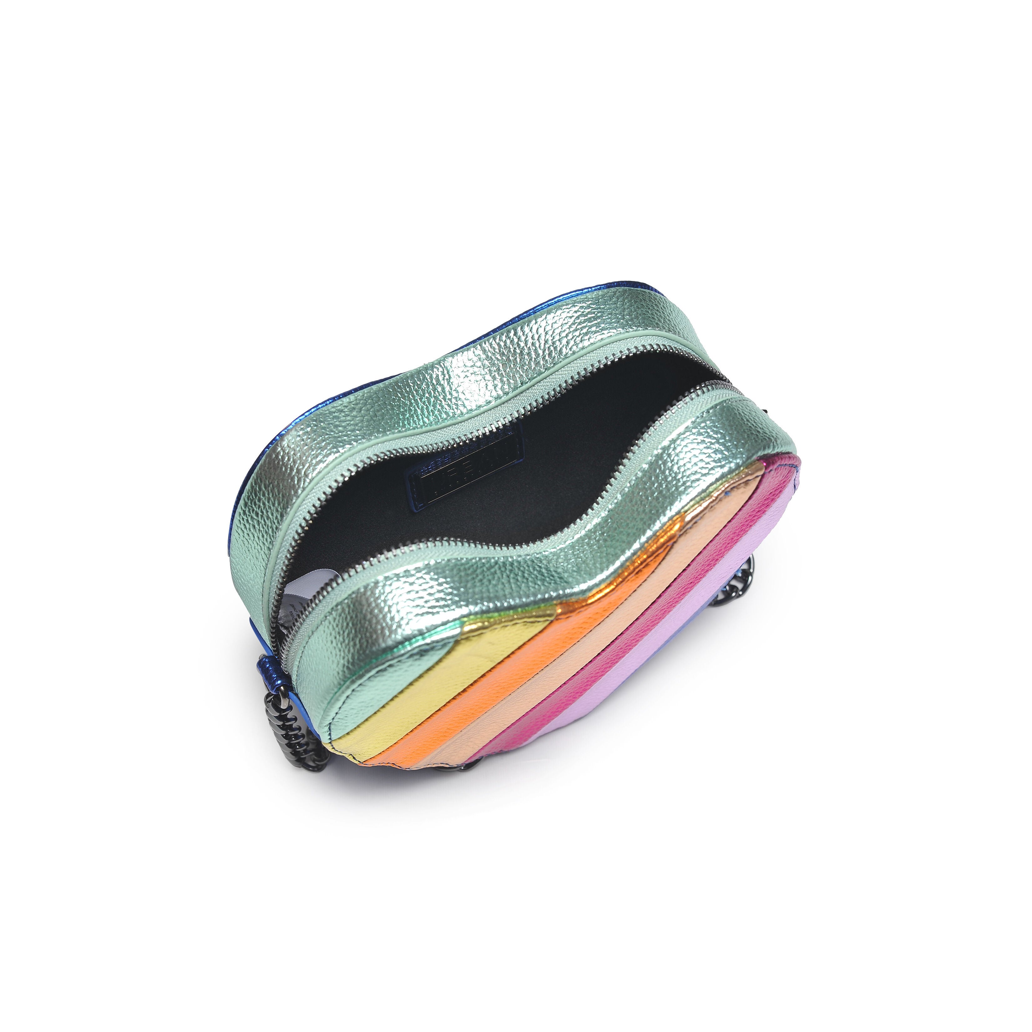 Tasha Faux Leather Heart Crossbody, METALLIC MULTI, alternate image number 3