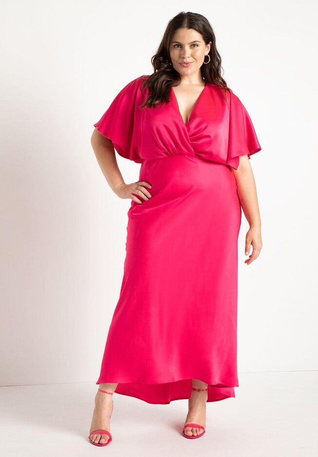 Kimono Sleeve Maxi Dress, PINK, hi-res image number null