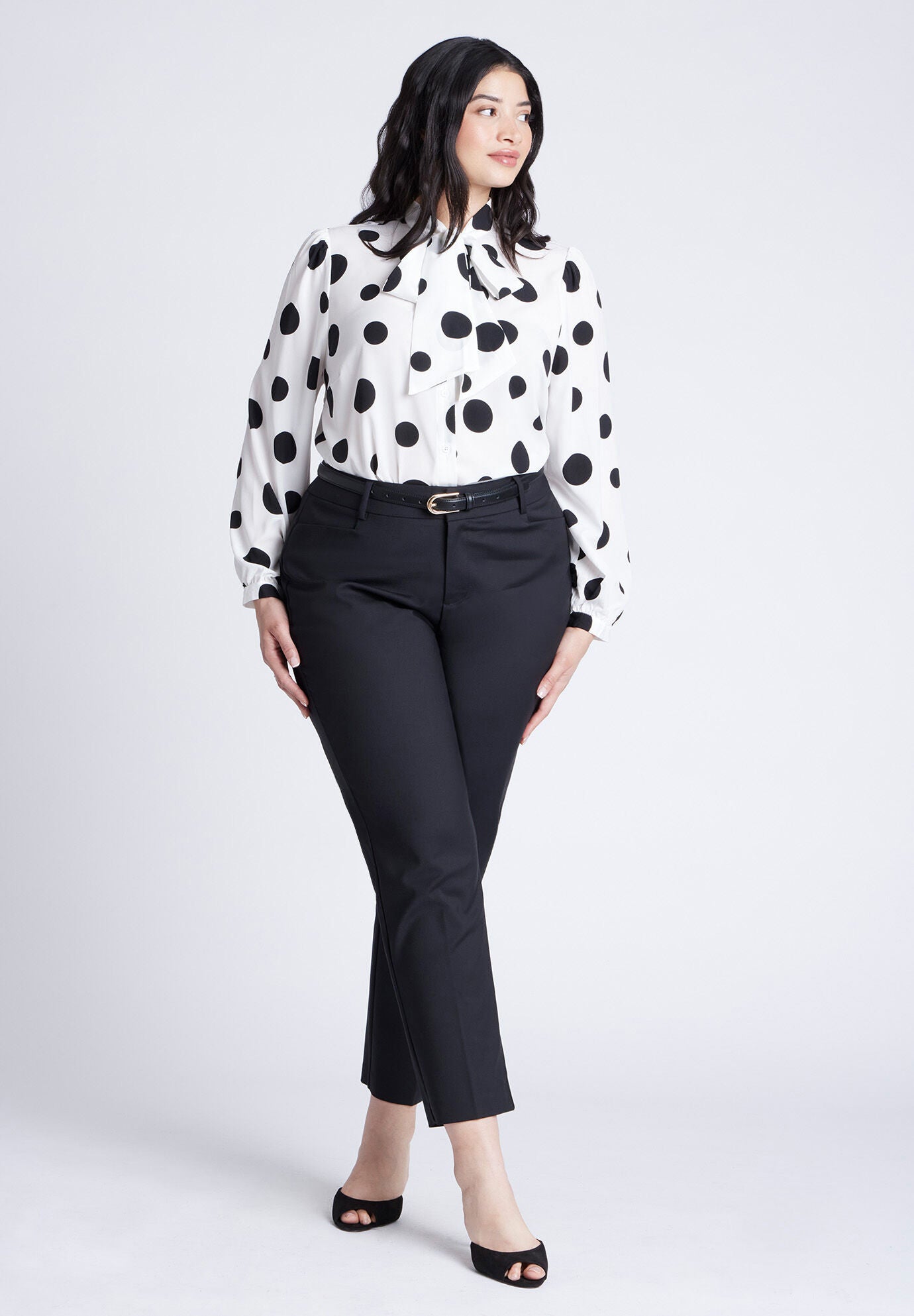 Kady Fit Double-Weave Pant, BLACK, on-hover image number 1