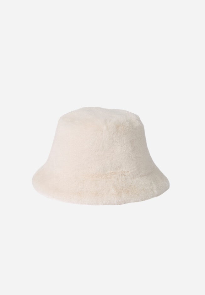 Faux Mink Fur Bucket Hat, WHITE, hi-res image number null