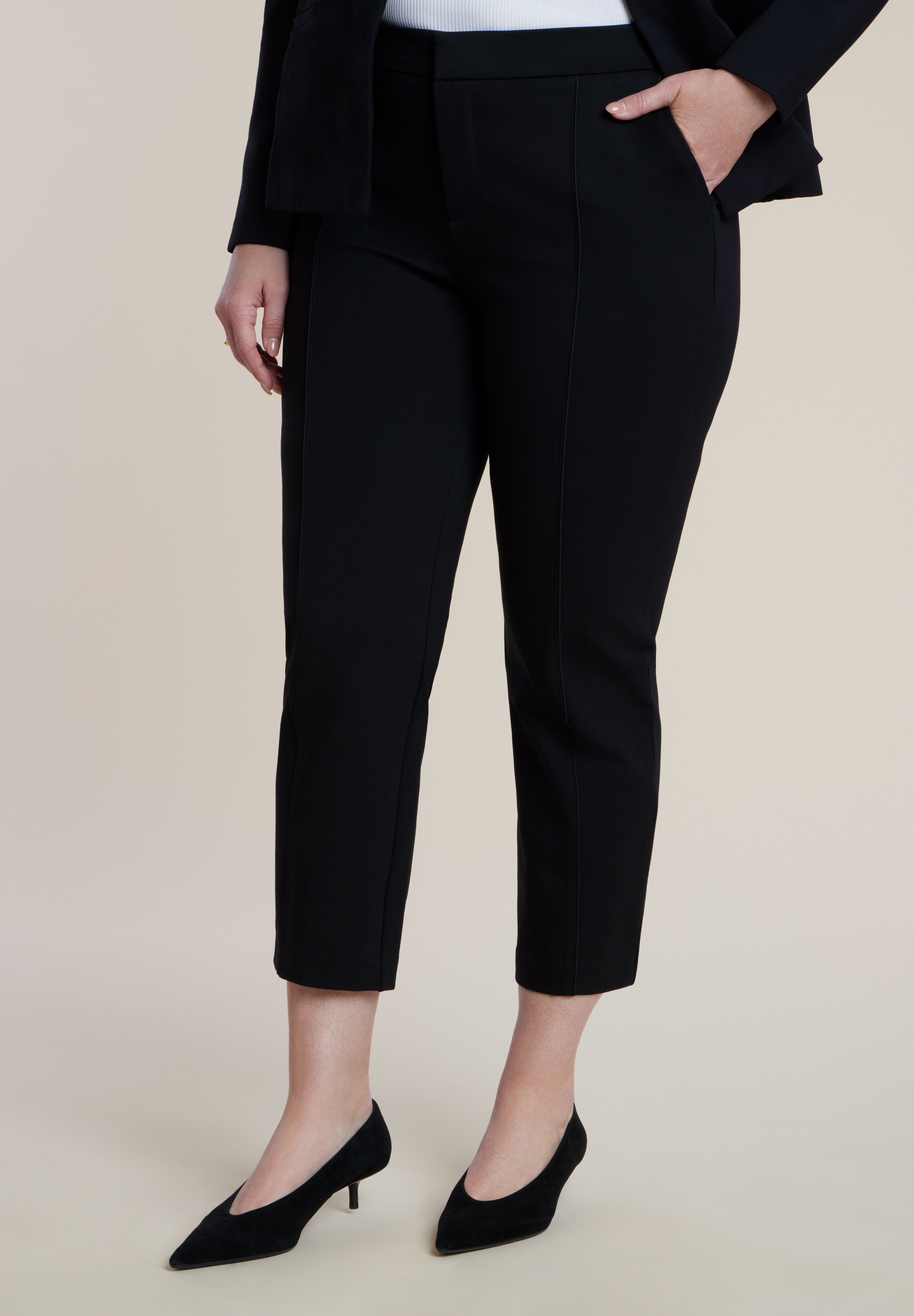 The Ultimate Stretch Slim Leg Pant, BLACK, on-hover image number 1