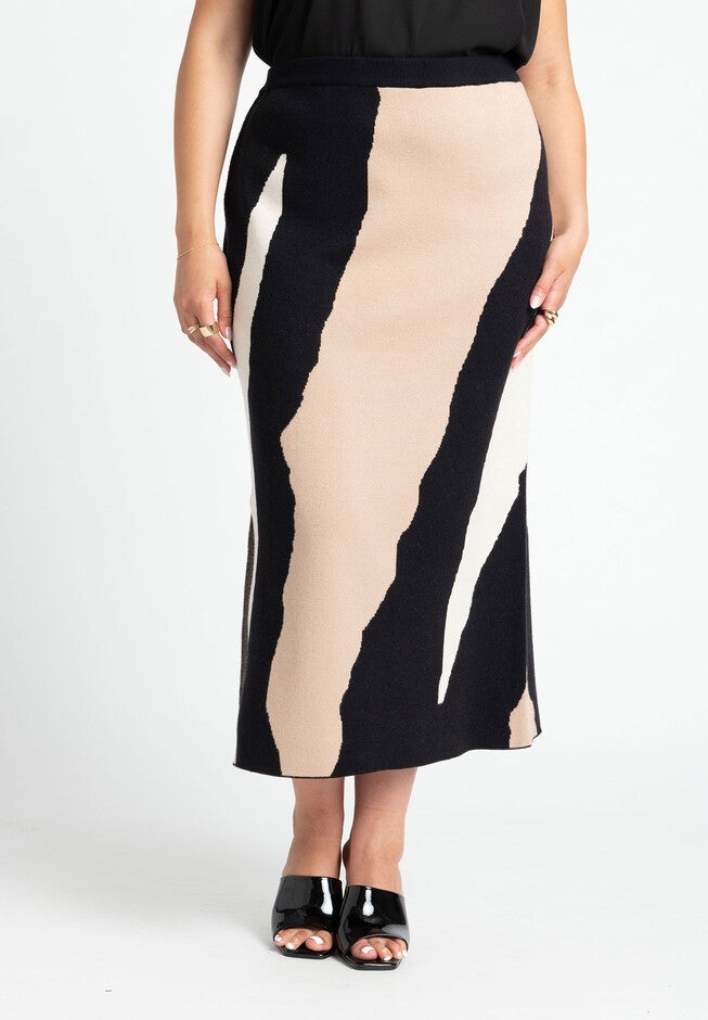 Intarsia Sweater Skirt, JAGGED EDGE, on-hover image number null