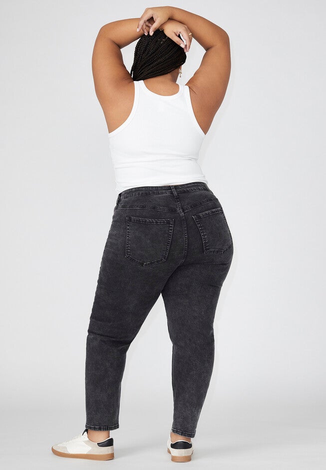 The Leigh Super Stretch Slim Leg Jean, VINTAGE BLACK, alternate image number null