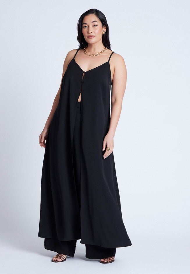 Open Front Tank Duster, BLACK, hi-res image number null