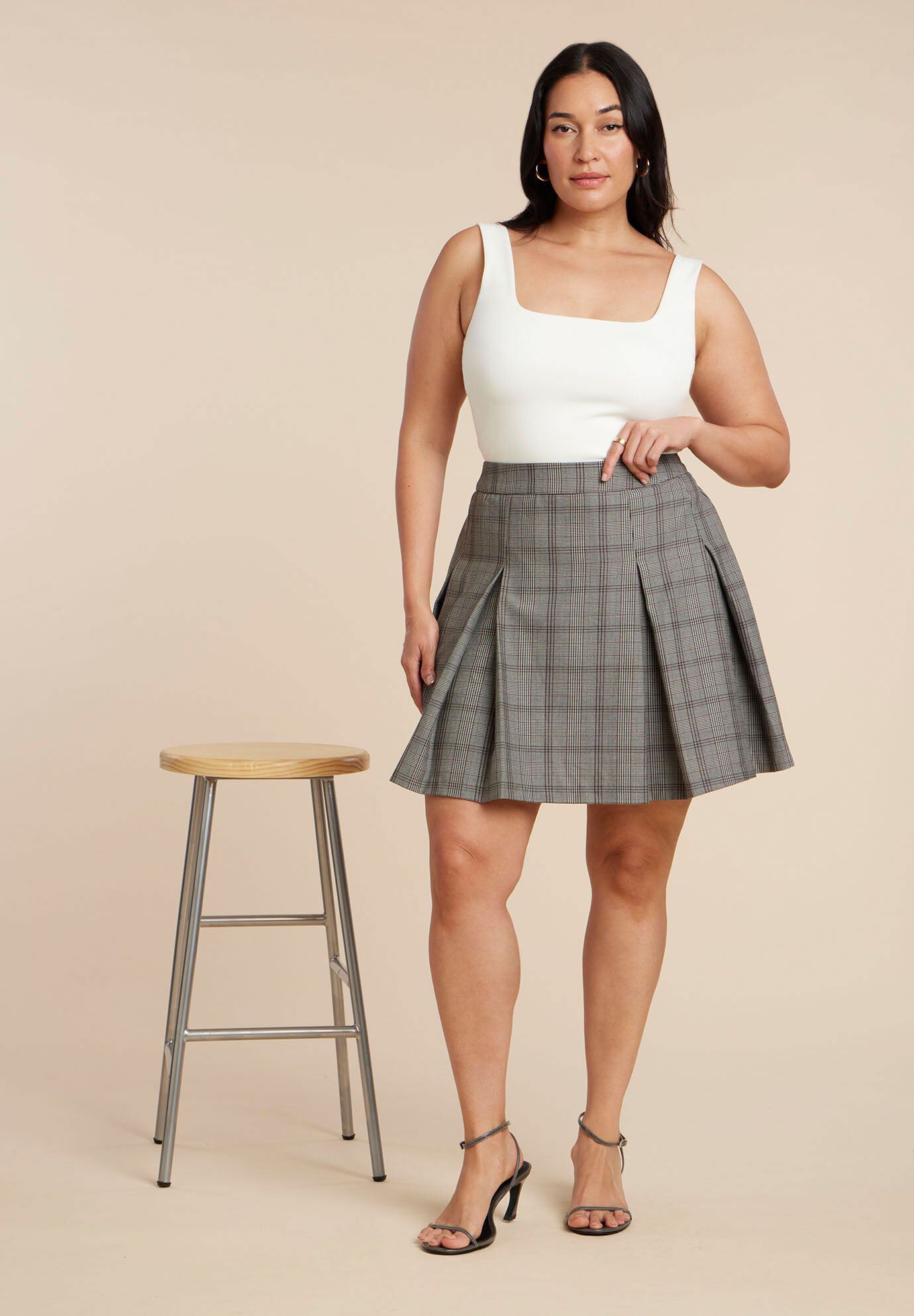 Pleated Mini Skirt