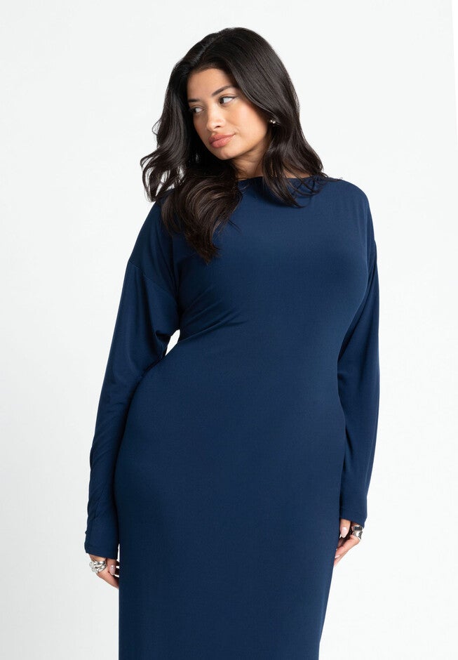 Maxi Dress W Back Cutout, OCEAN CAVERN, alternate image number null