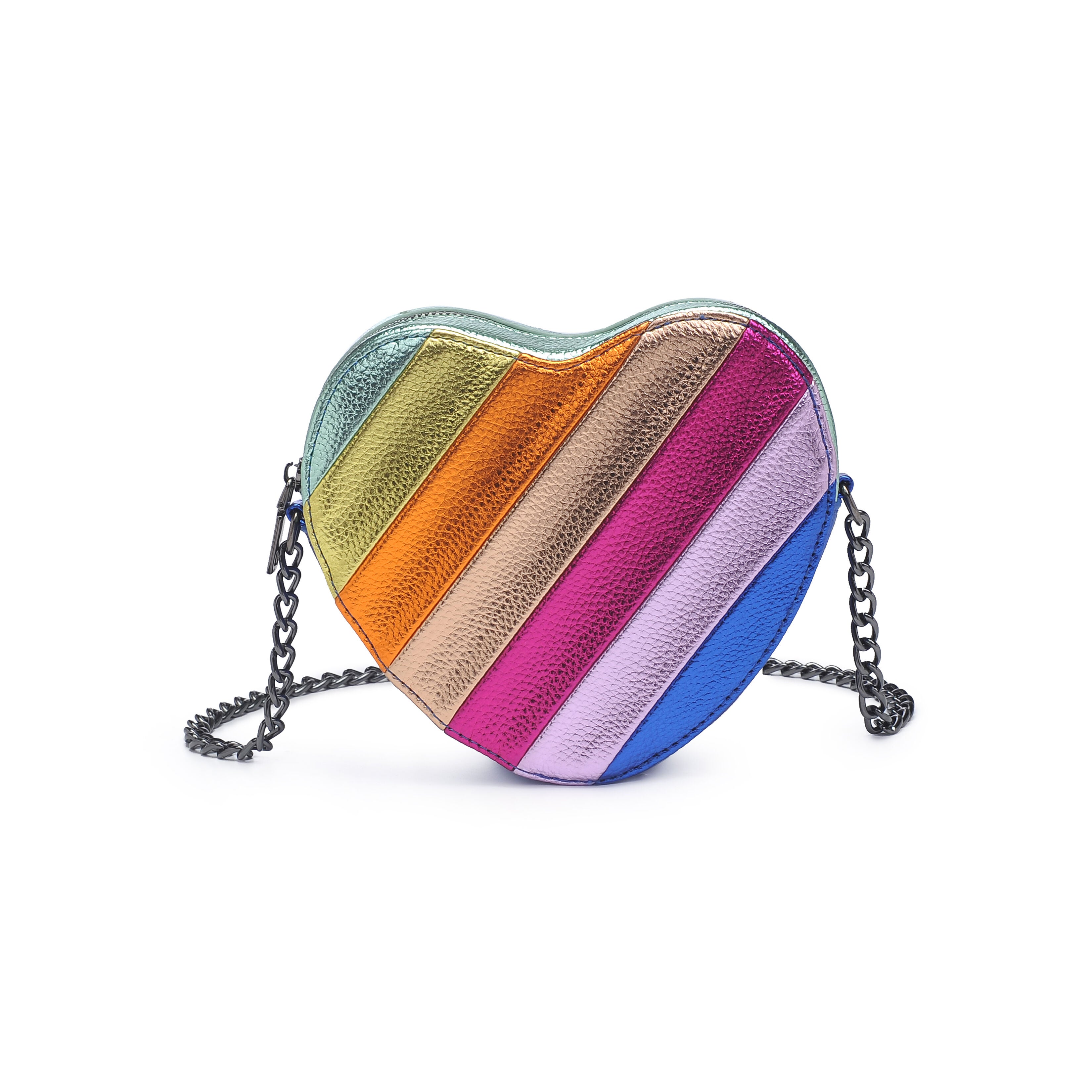 Tasha Faux Leather Heart Crossbody, METALLIC MULTI, hi-res image number 0