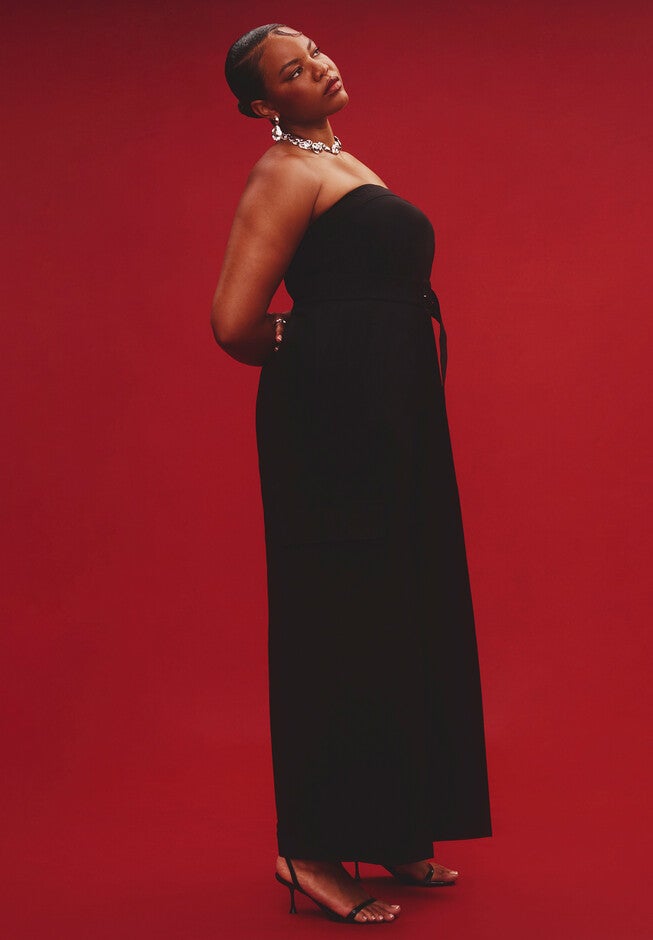 Belted Jumpsuit, BLACK ONYX, alternate image number null