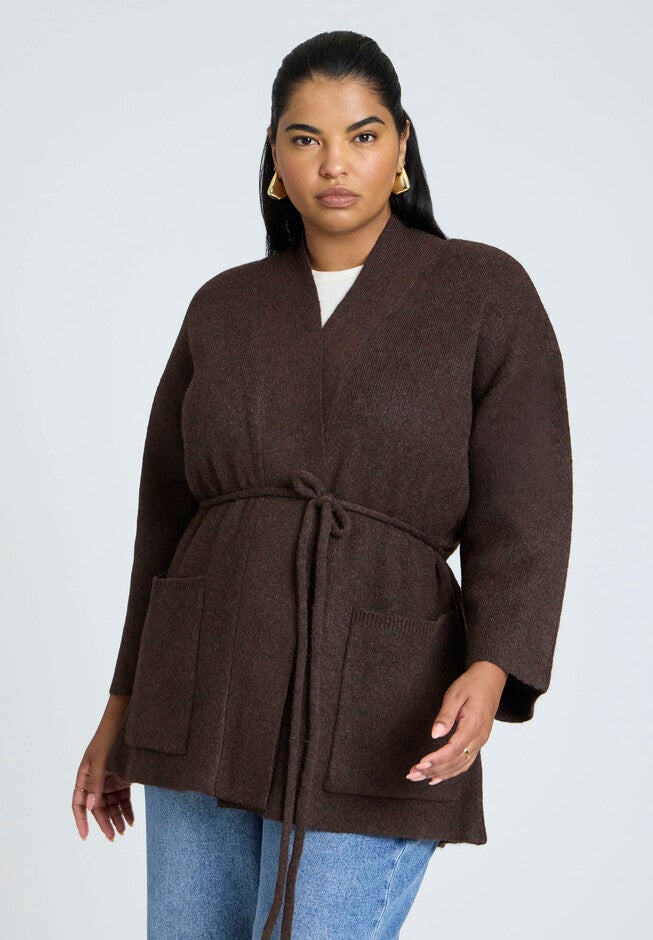Cardigan Jacket, CHOCOLATE, hi-res image number null
