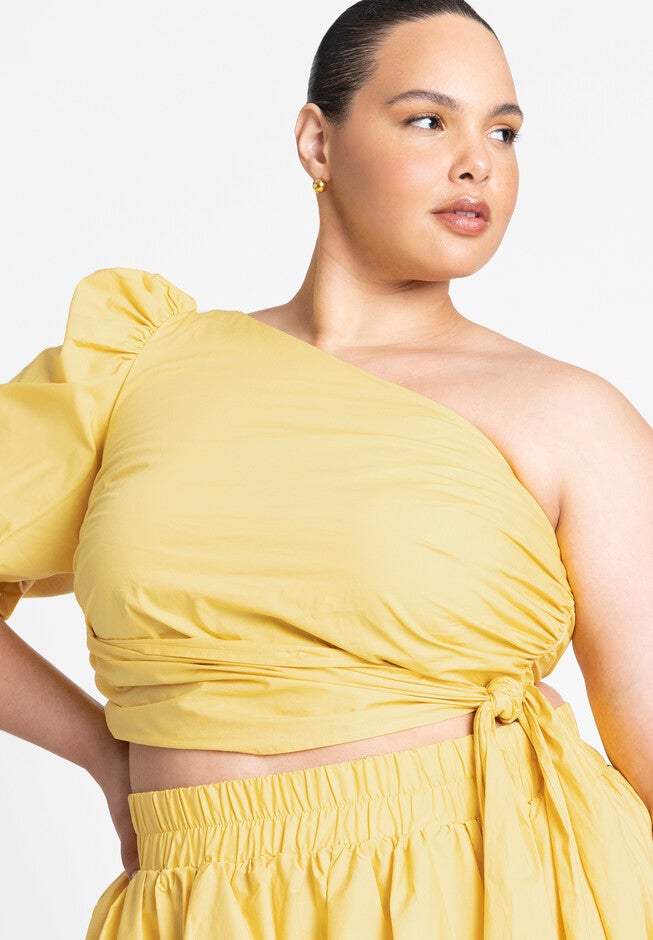 Asym Sarong Top, SUPER LEMON, hi-res image number null