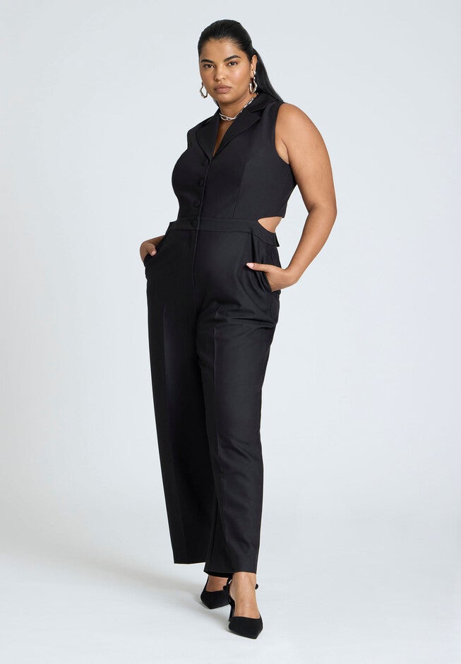 Vest Jumpsuit, BLACK ONYX, hi-res image number null
