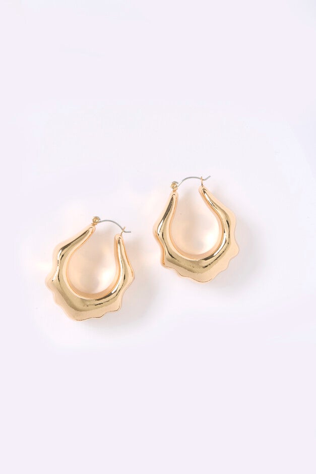 Angular Puffy Hoop, GOLD, hi-res image number null