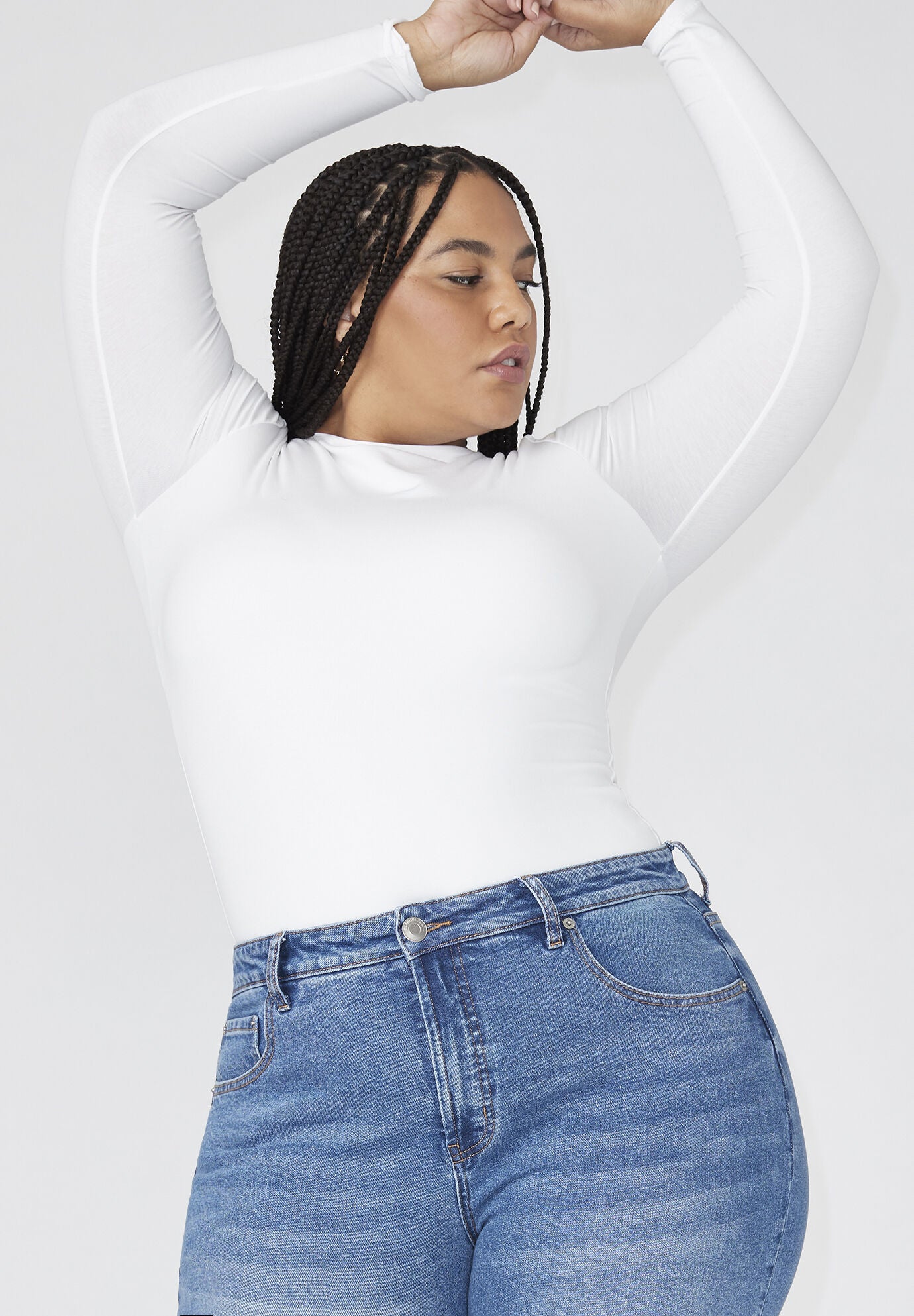 The Naomi Comfort Stretch Straight Leg Jean Crop, MEDIUM WASH DENIM, alternate image number 3