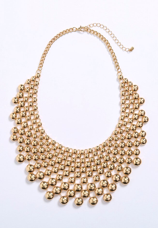 Ball Statement Necklace, GOLD, hi-res image number null