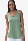Scoop-Neck Sweater Tank, OLIVE DRAB, hi-res image number null
