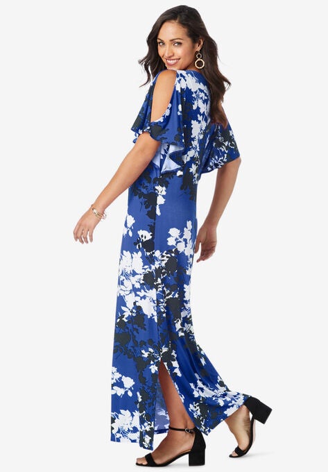 Cold Shoulder Maxi Dress, , alternate image number null