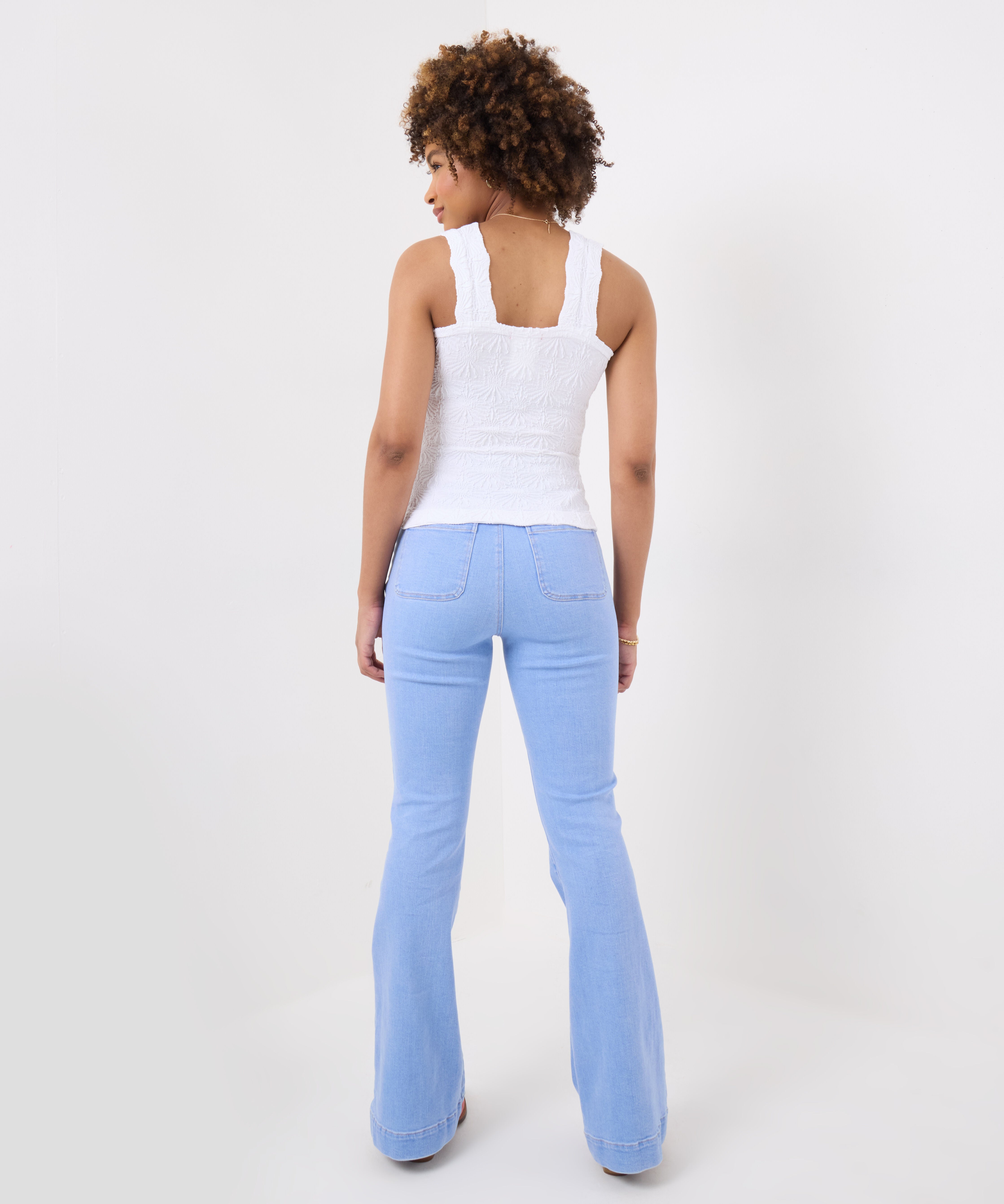 Textured Tank, WHITE, alternate image number 2