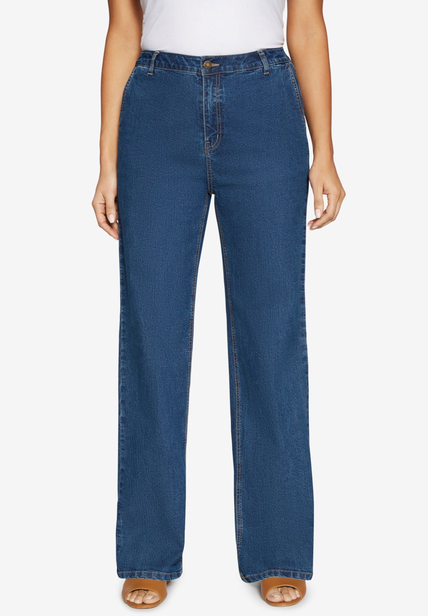 womens plus wide leg jeans