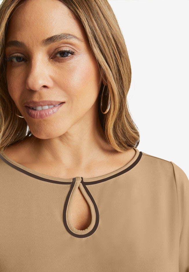 Keyhole Neck Top, , alternate image number 3