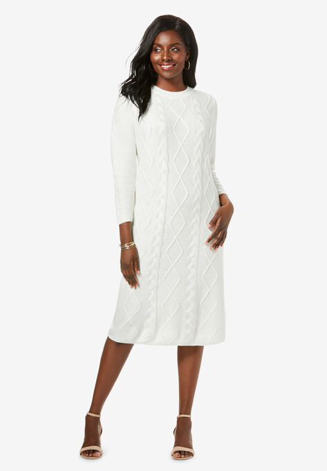 Cable Sweater Dress, UNKNOWN, hi-res image number null
