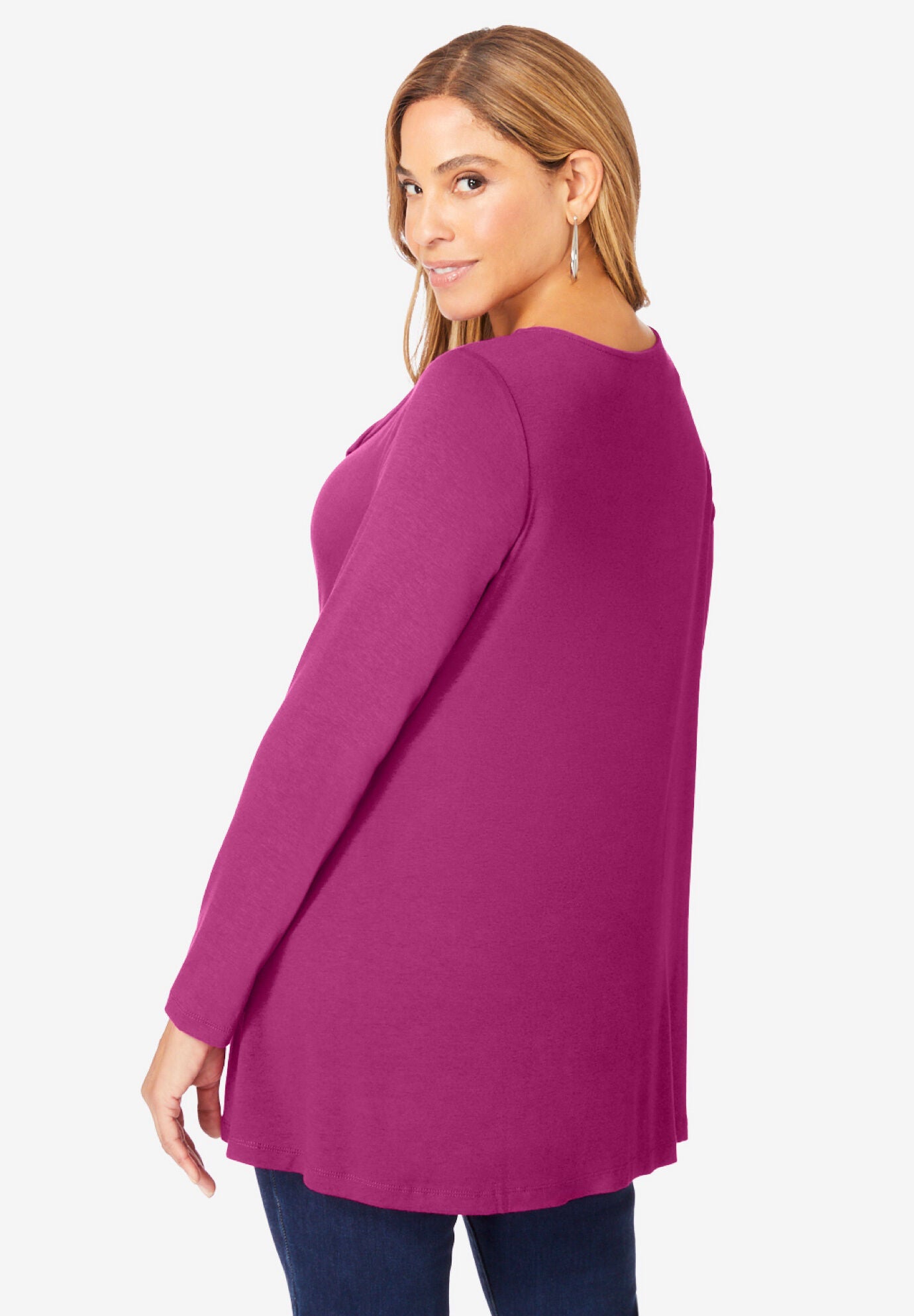 Cowl Neck Swing Tunic, , on-hover image number 1