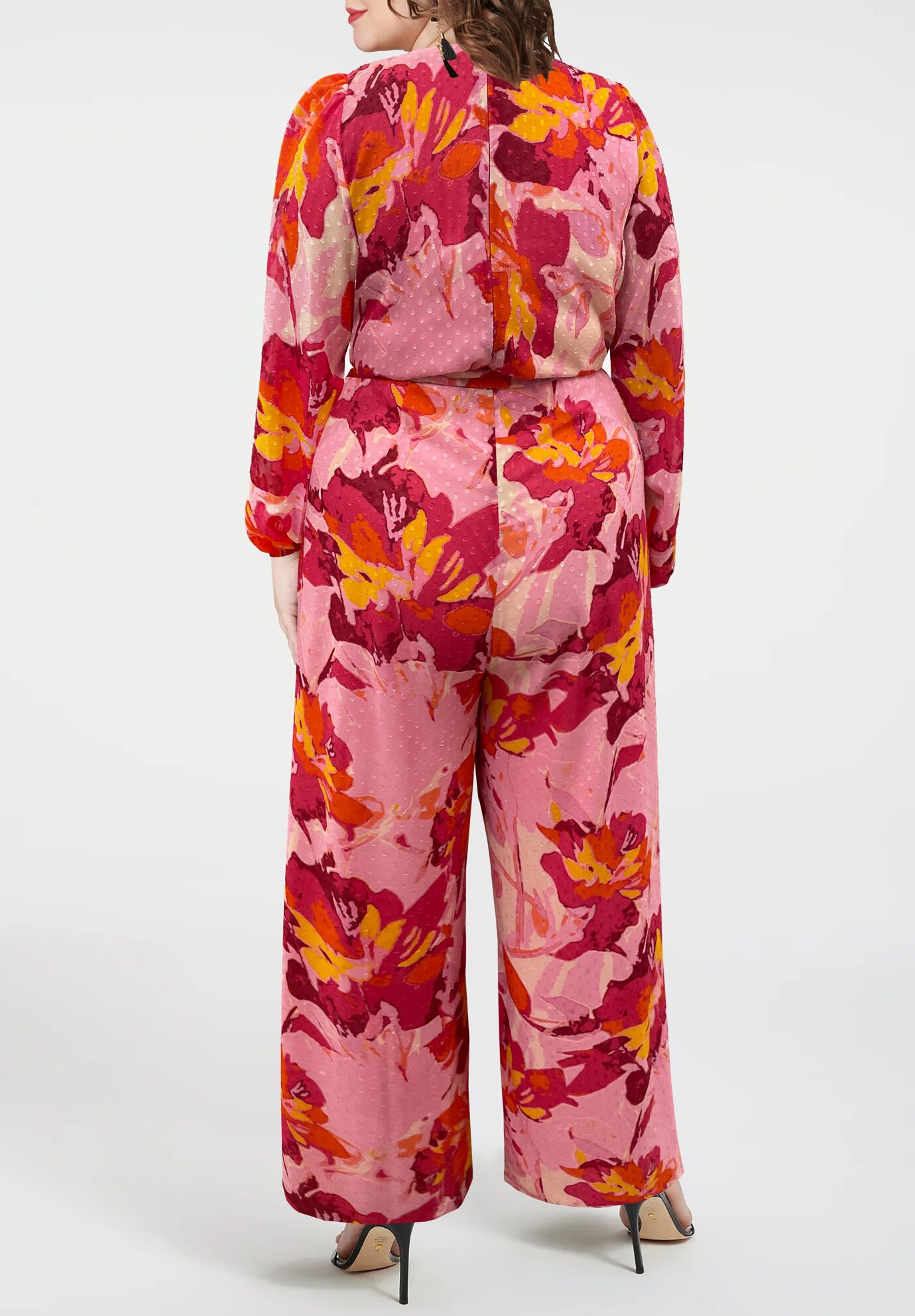Faux Wrap Jumpsuit, PINK, on-hover image number 1
