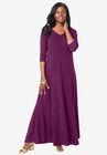 Double-V Maxi Dress, DARK BERRY, hi-res image number null