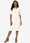 Cable Knit Cape Sweater Dress, , alternate image number null