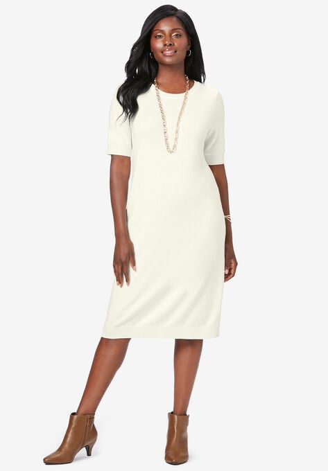 Cable Knit Cape Sweater Dress, , alternate image number null