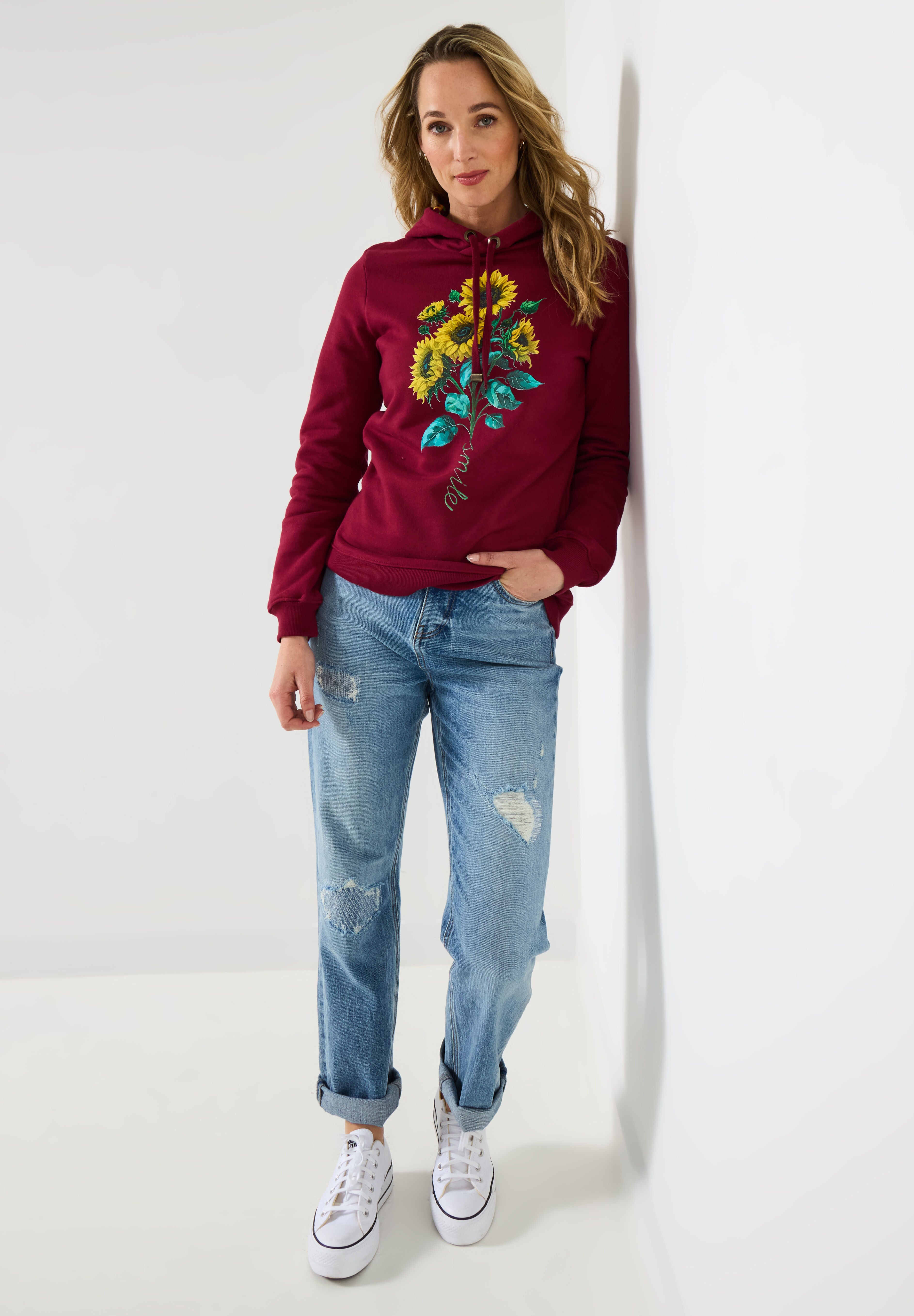 Graphic Hoodie, SUNFLOWER SMILE, alternate image number 3