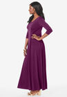 Double-V Maxi Dress, , alternate image number null