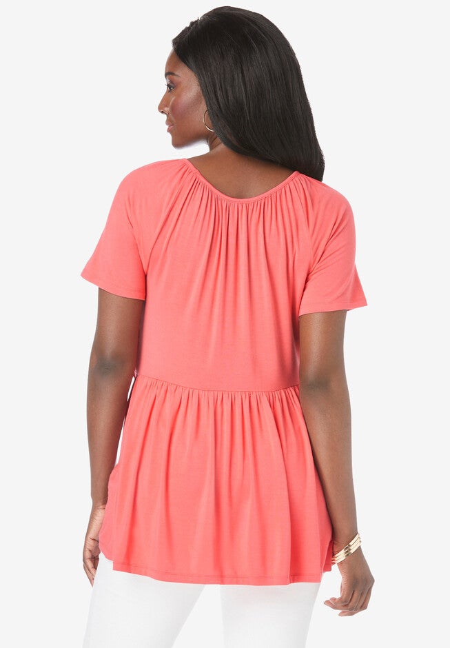 Scoop-neck Wrap Tunic, , on-hover image number null