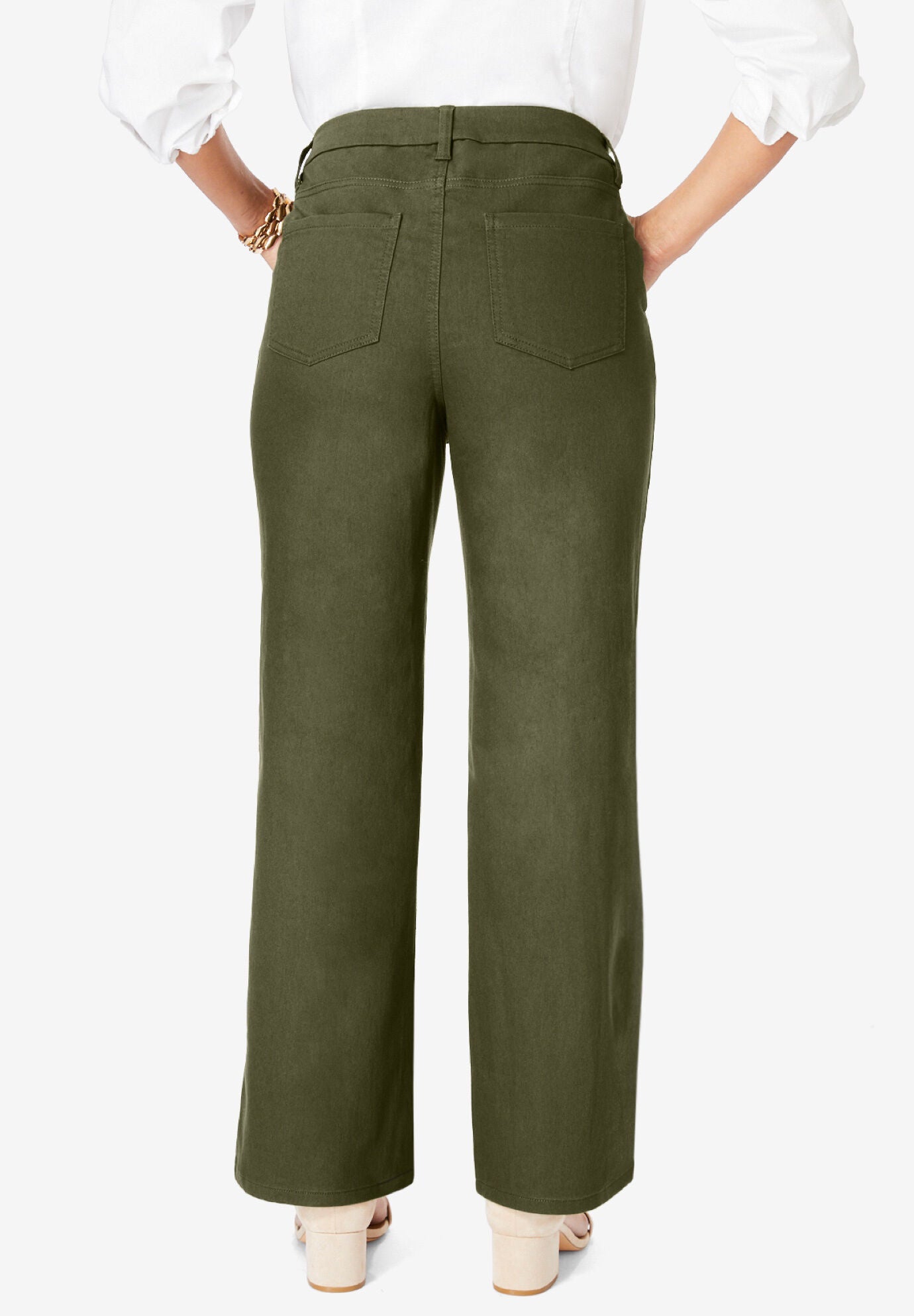 wide leg stretch jeans plus size