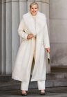 Long Wool-Blend Coat with Faux Fur Collar, , alternate image number 4