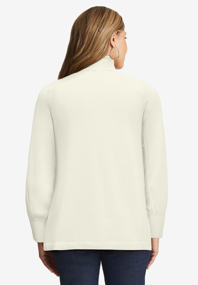 Ruffle Neck Pullover, , on-hover image number null