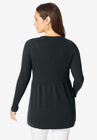 Ribbed Baby Doll Tunic Sweater, , on-hover image number null