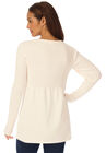 Ribbed Baby Doll Tunic Sweater, , on-hover image number null