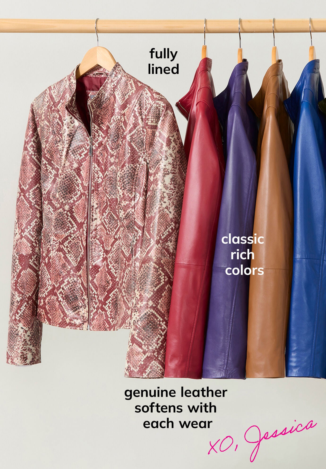 Leather Moto Jacket, , alternate image number 3