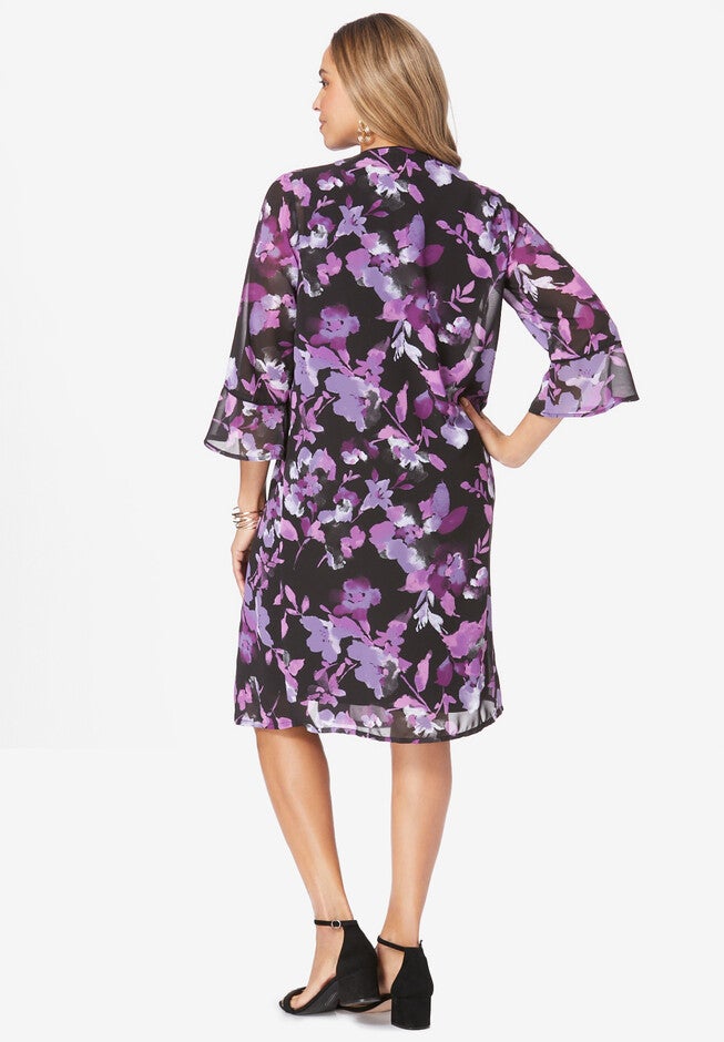 2-Piece Duster Jacket Dress, , on-hover image number null