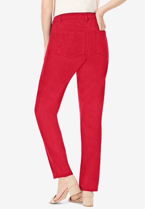 Classic Cotton Denim Straight Jeans, , on-hover image number null