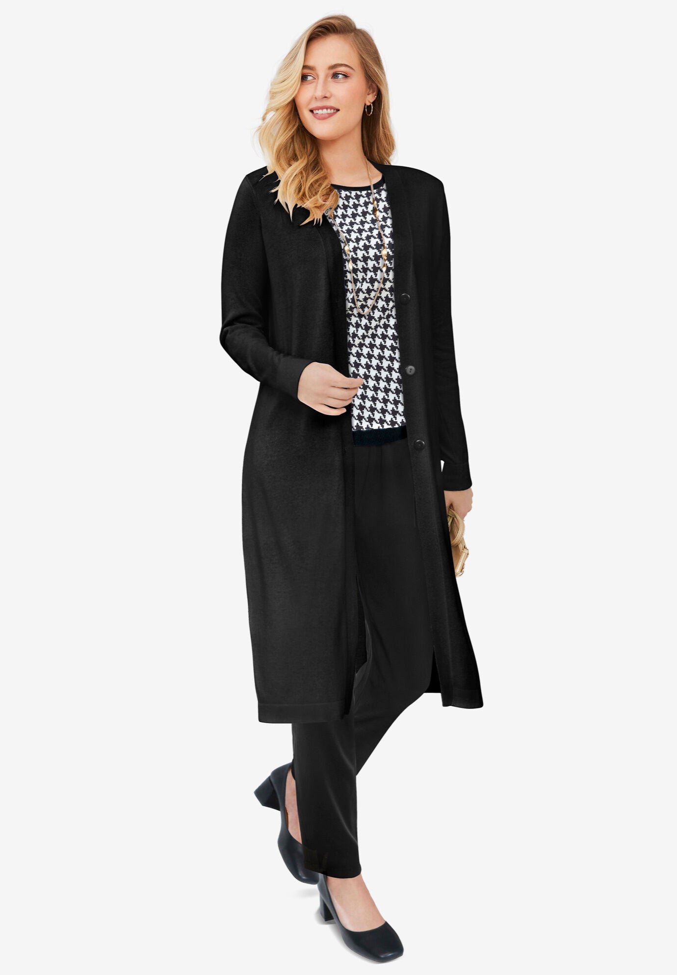 Fine Gauge Duster Cardigan, , alternate image number 3