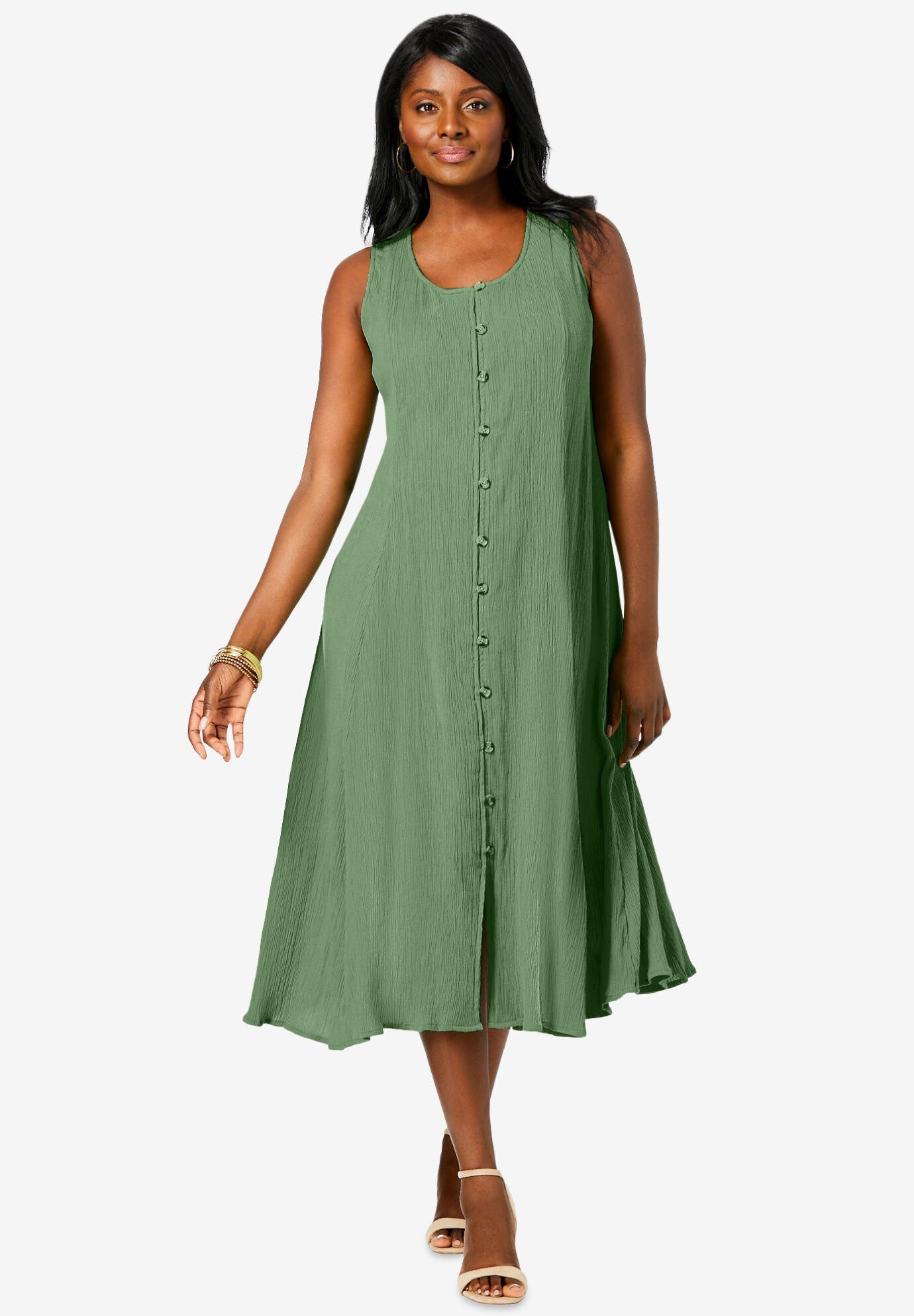 Button Down Gauze Maxi OneStopPlus