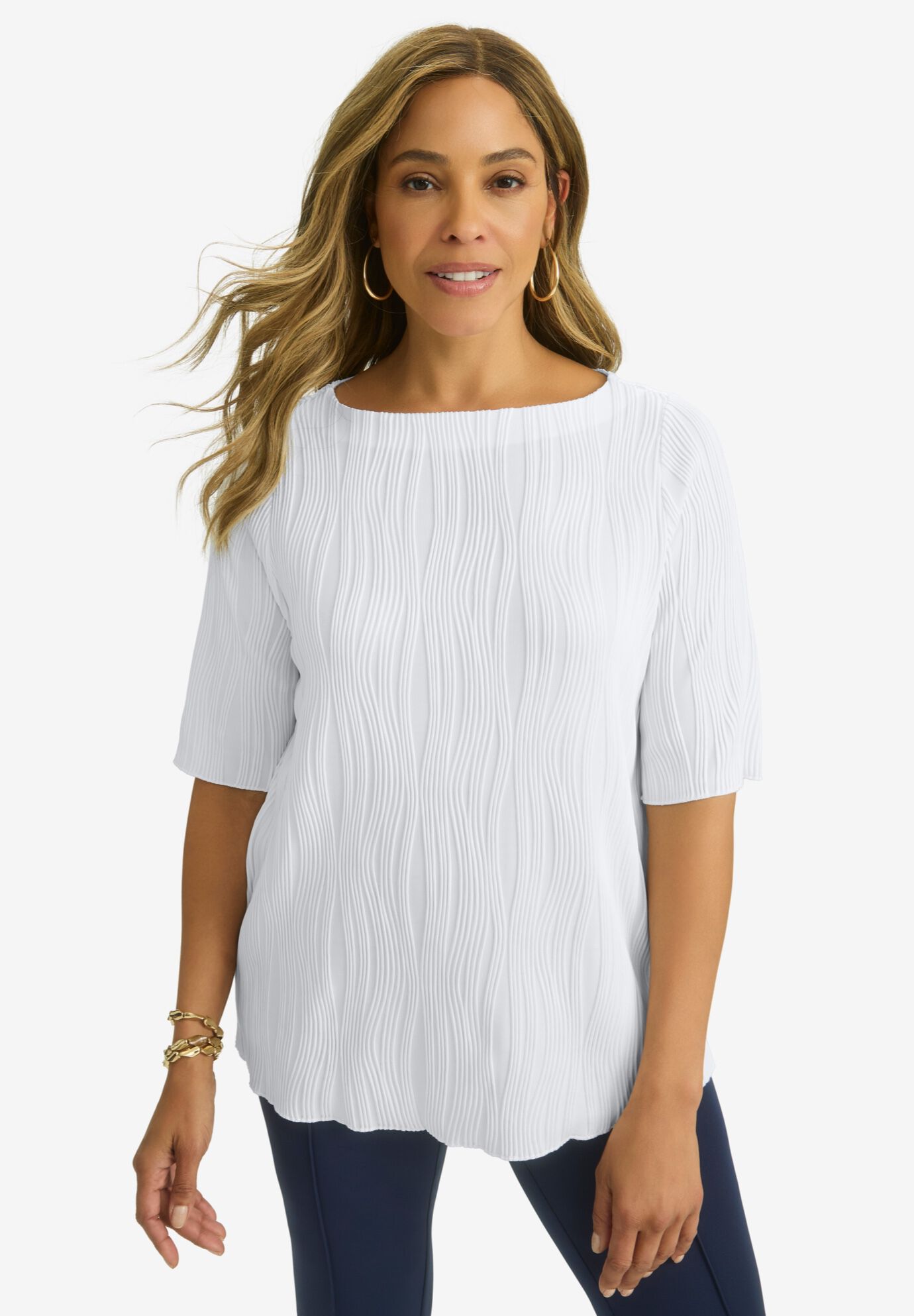 Stretch Textured Tee | OneStopPlus